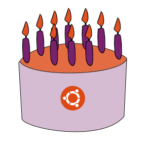 ubuntu birthday cake